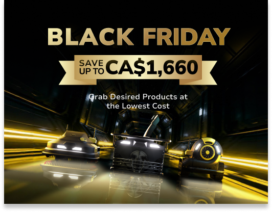 Three sleek yard robots gleam under golden lights, showcasing Black Friday savings up to CA$1,660.